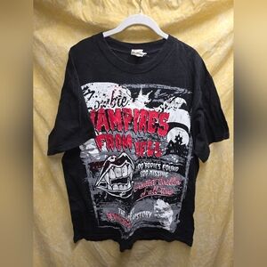 VINTAGE AAA Zombie Vampires from Hell Horror Promo Tshirt sz L